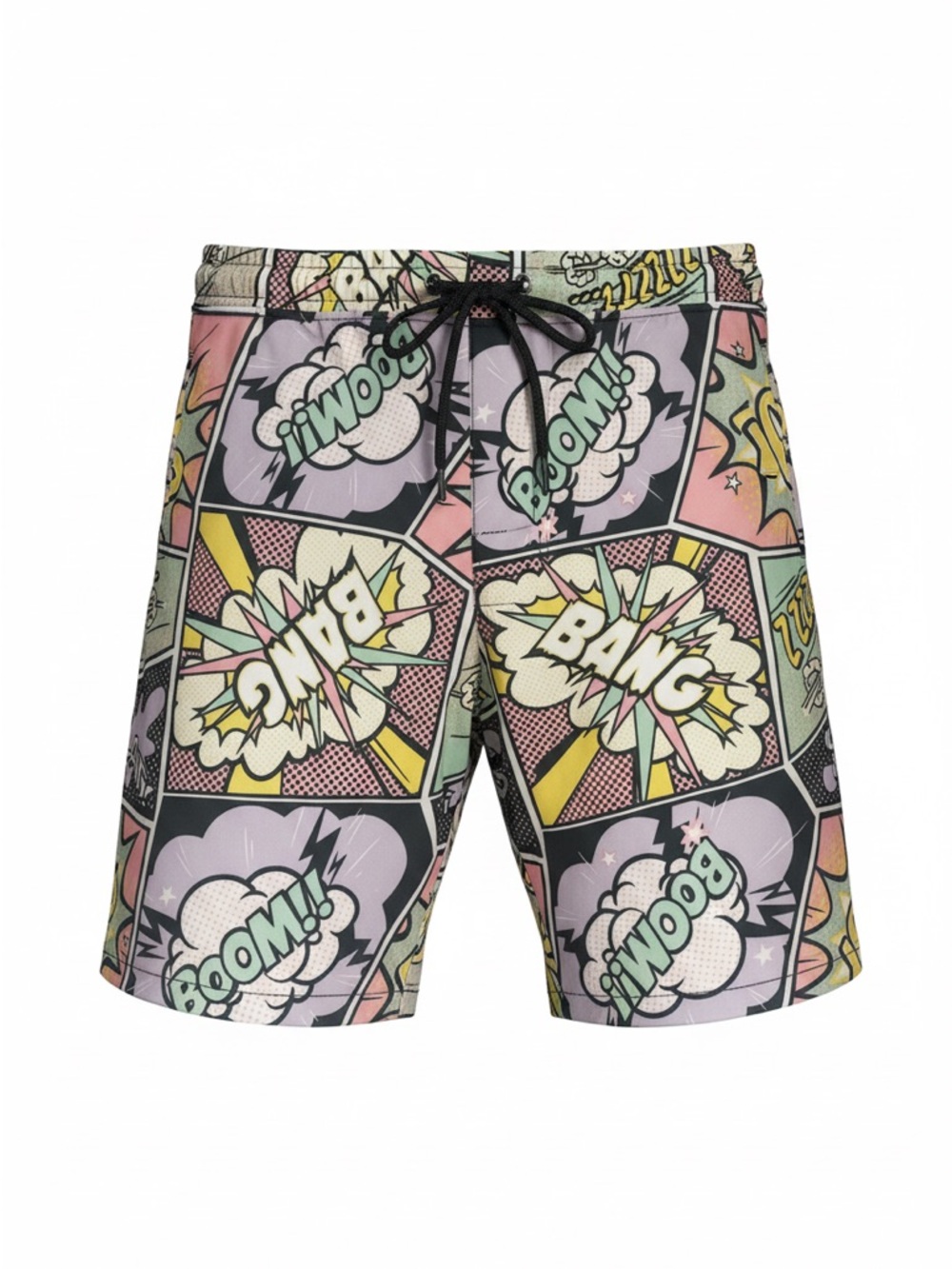 NWT Men's Comic Print Shorts in Pastel Multi Size Large